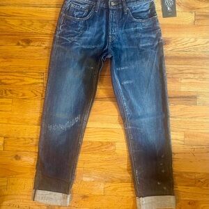 Women's Dark Blue Boyfriend Jeans